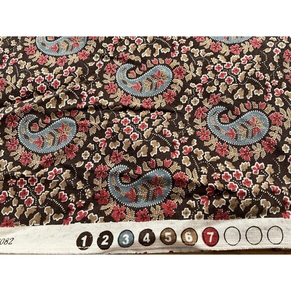 Howard Marcus "Hope" for Moda Fabrics Pattern 46082 Cotton Brown Paisley Print - Picture 4 of 8
